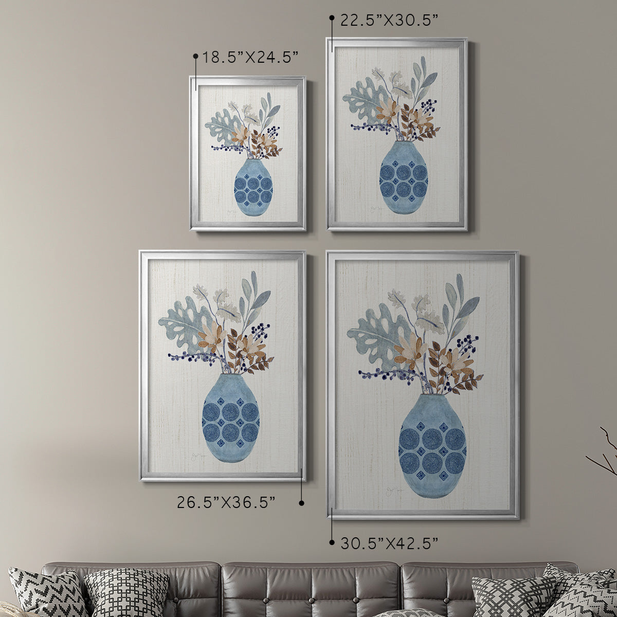 Boho Arrangement II - Modern Framed Canvas Print