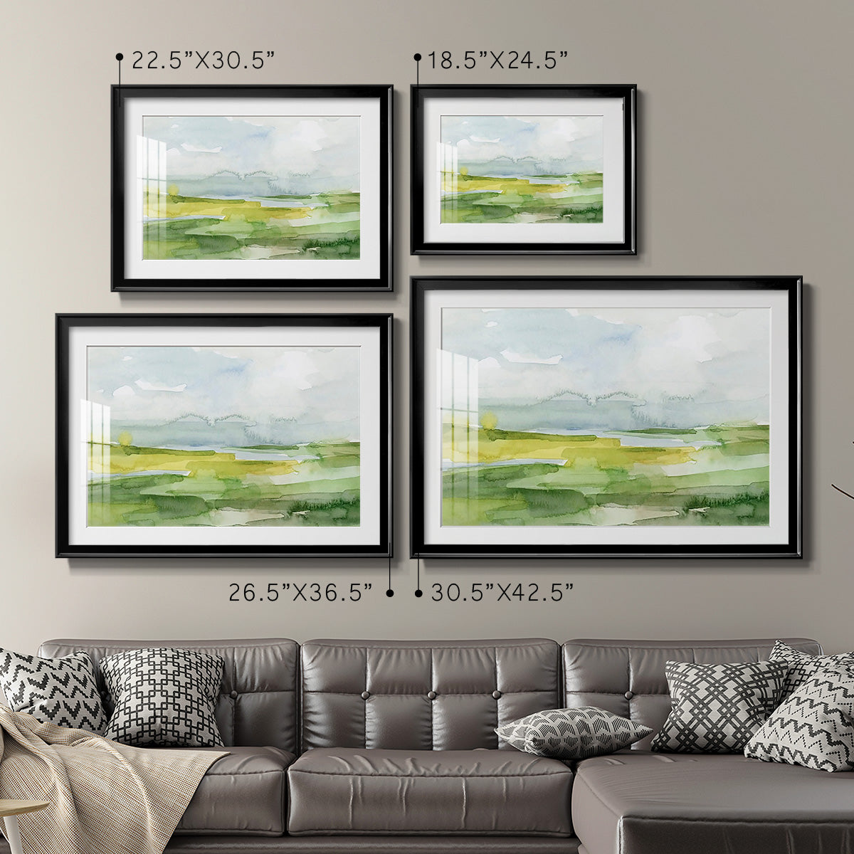 Watery Lowlands II Premium Framed Print - Ready to Hang