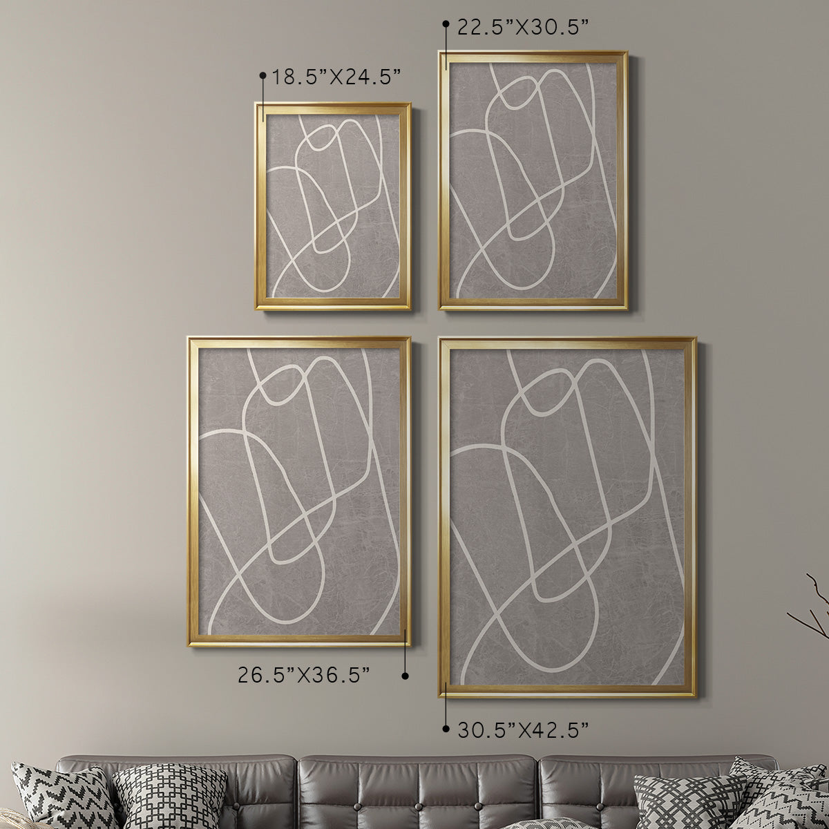 Fissures II - Modern Framed Canvas Print