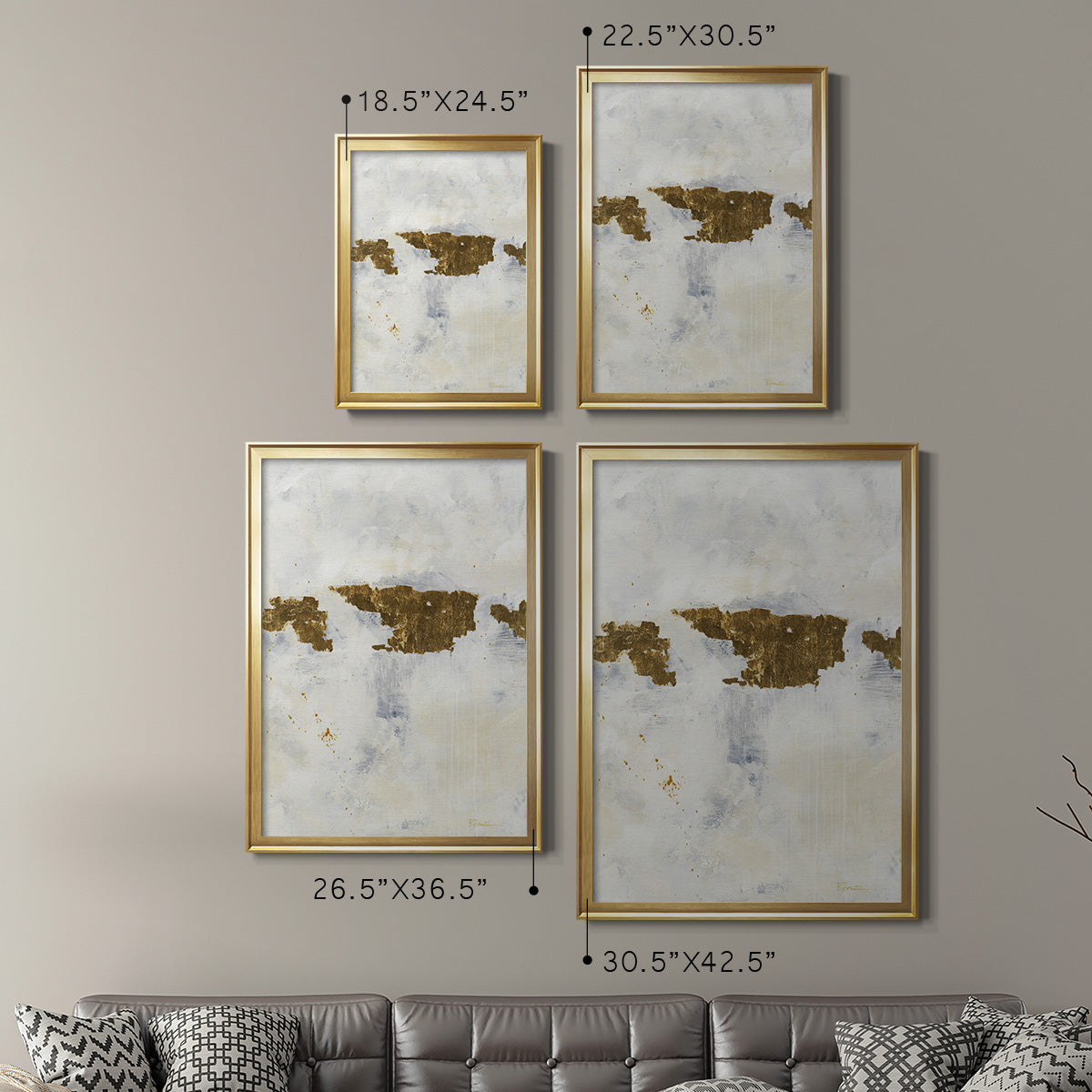 Mixed Messages II - Modern Framed Canvas Print