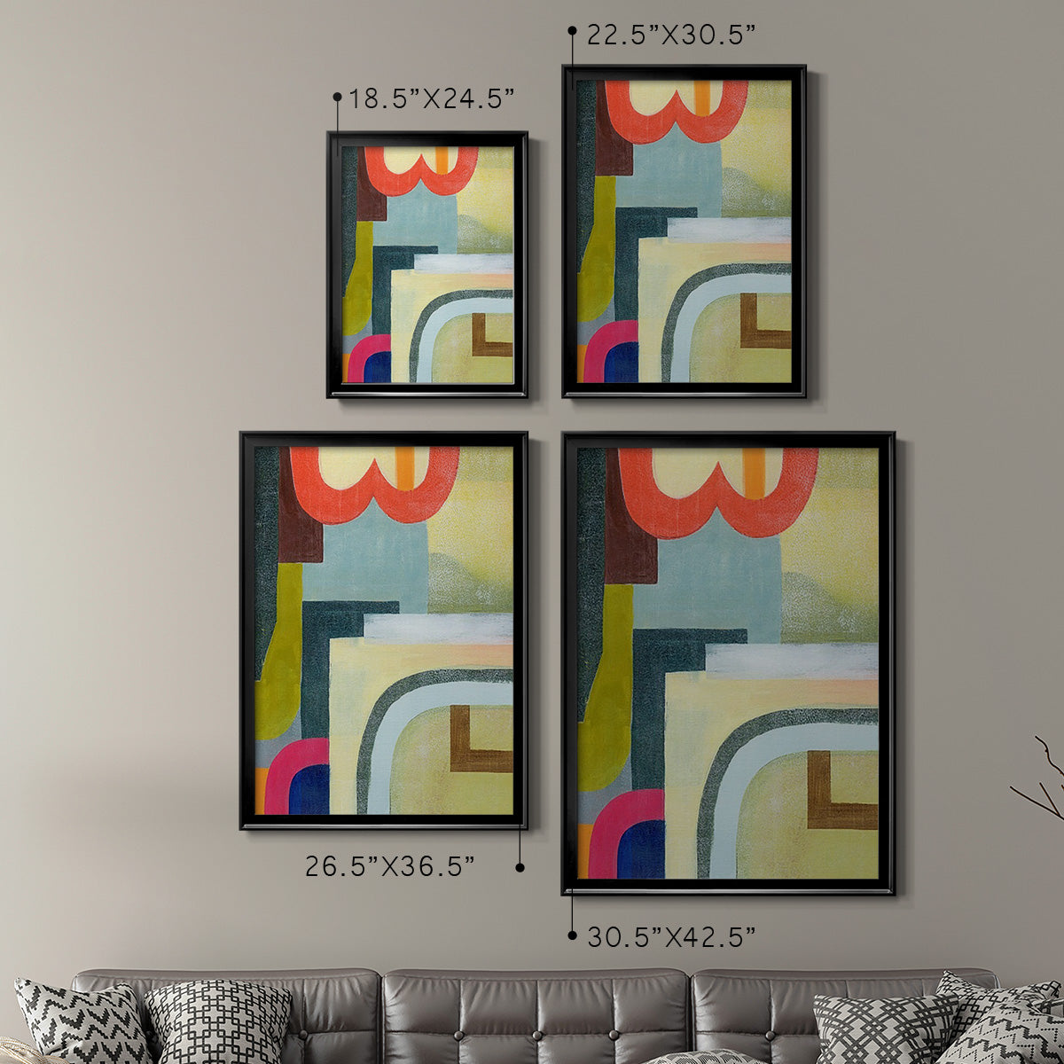 City of Rainbows II - Modern Framed Canvas Print