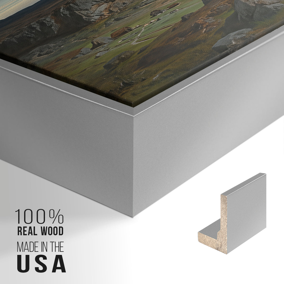 Norwegian Highlands, 1857 - Floater Framed Canvas Print