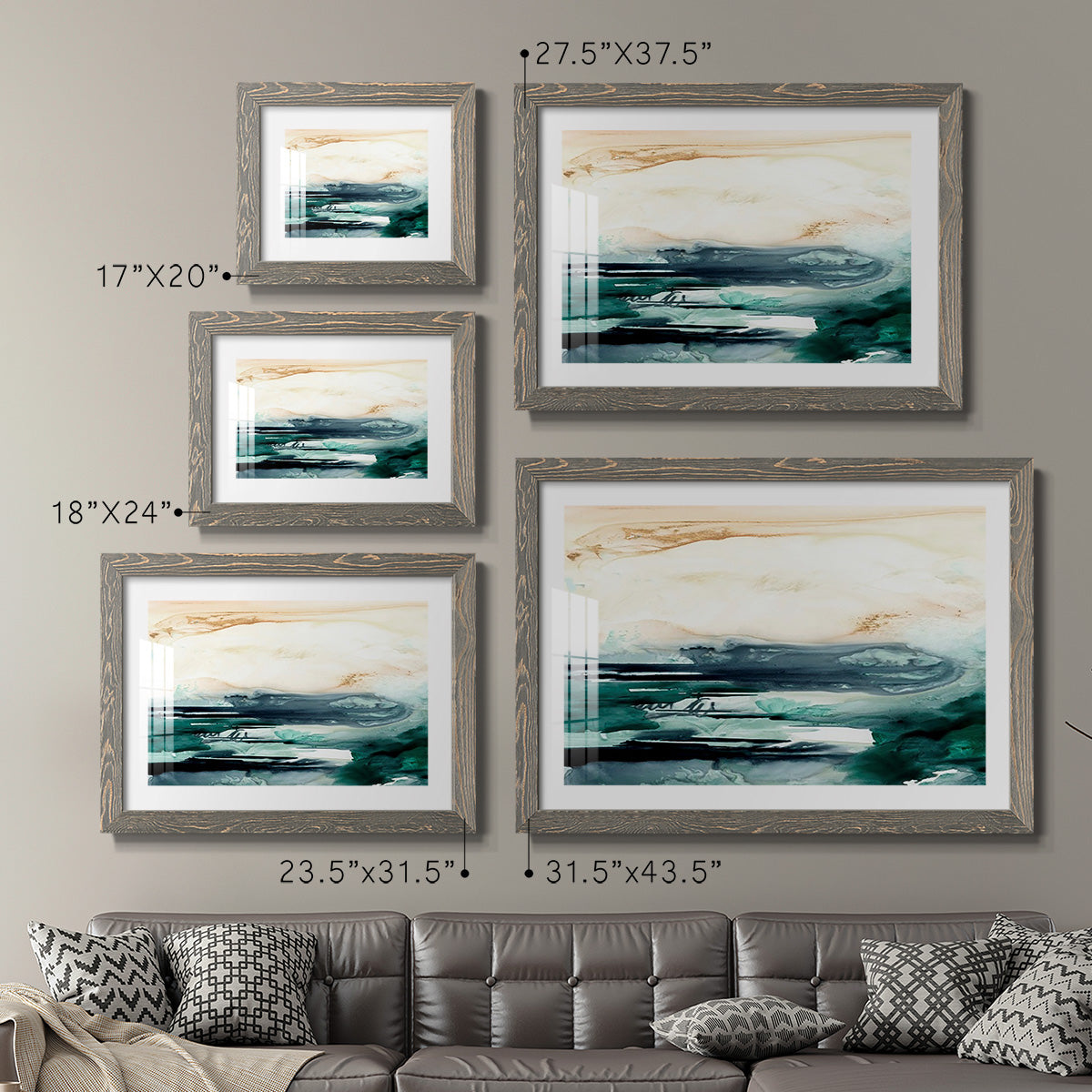 Sea Foam Flow II - Barnwood Framed Art Print