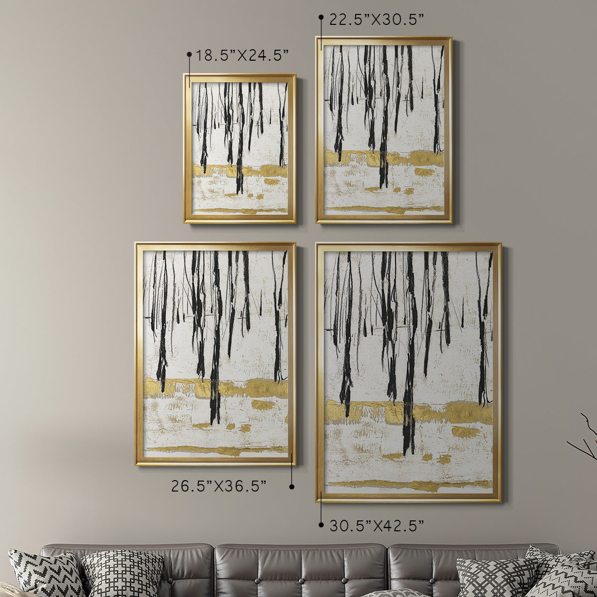 Gilded Winter II - Modern Framed Canvas Print