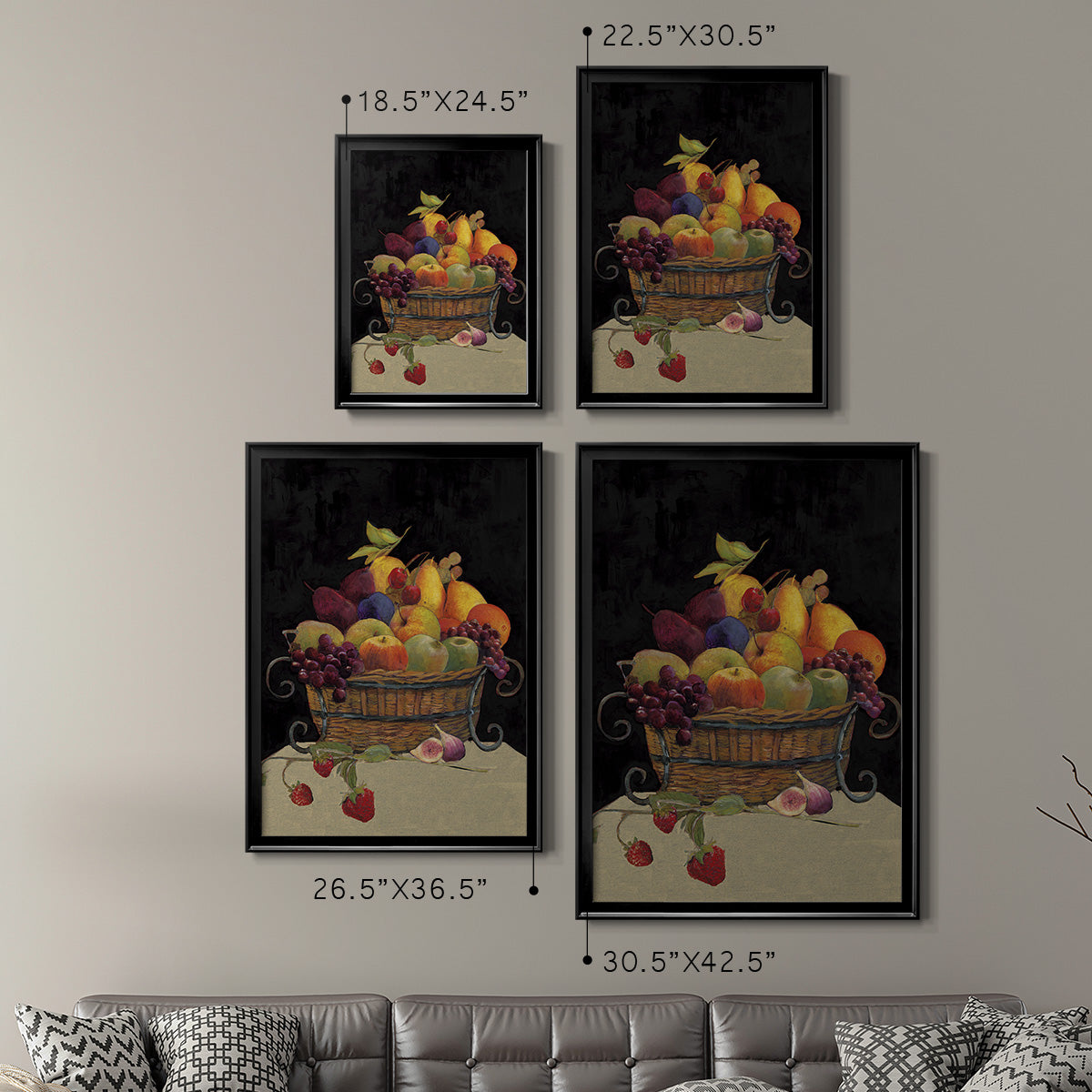 Fruit Basket I Revisit - Modern Framed Canvas Print