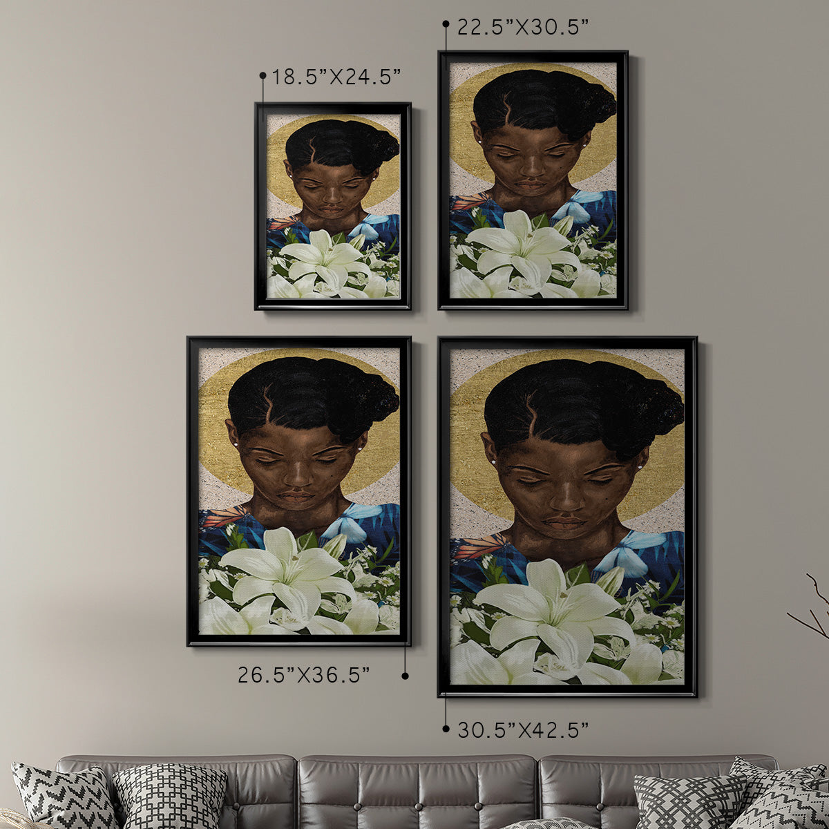 Meditation II - Modern Framed Canvas Print