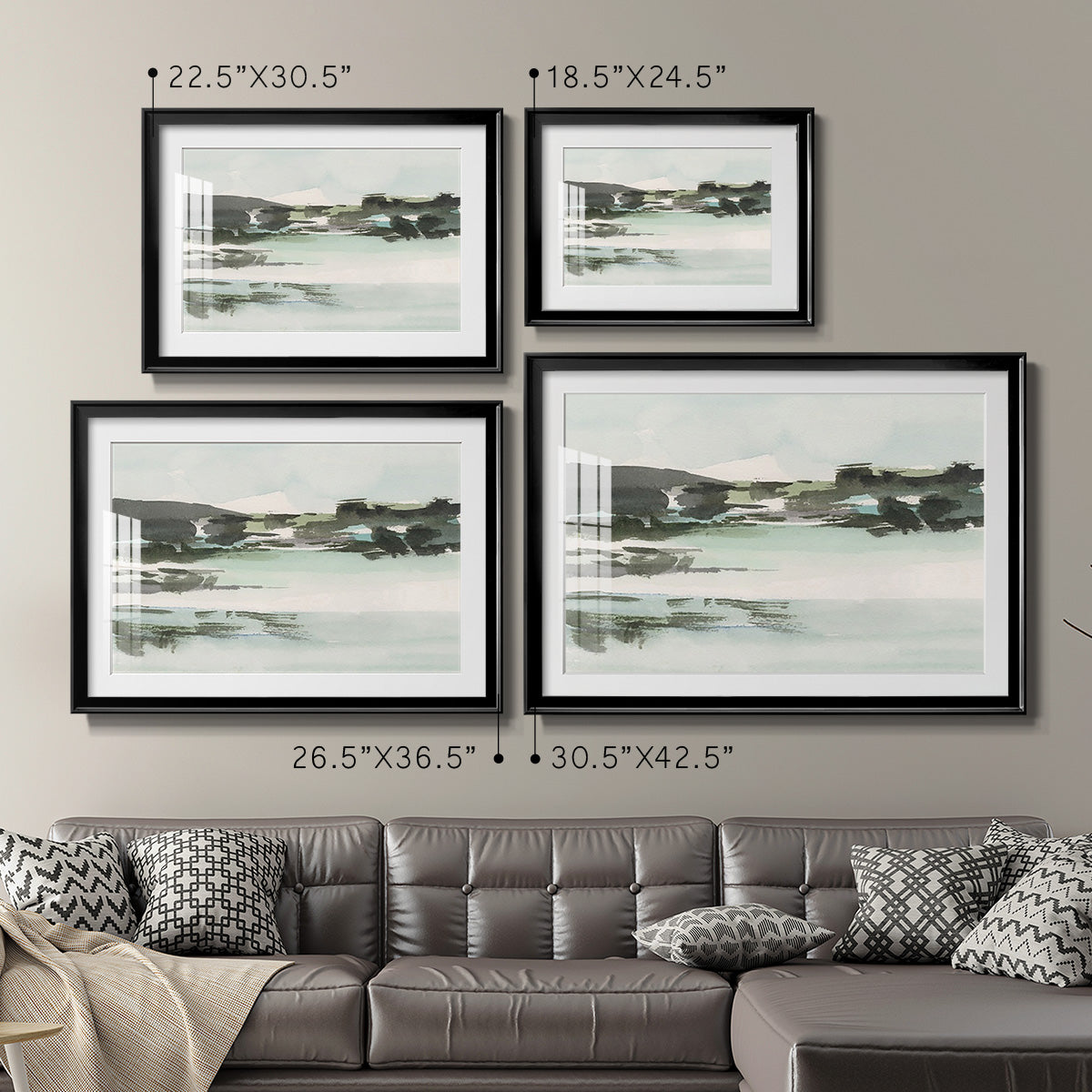 Turquoise Marsh II - Modern Framed Art Print
