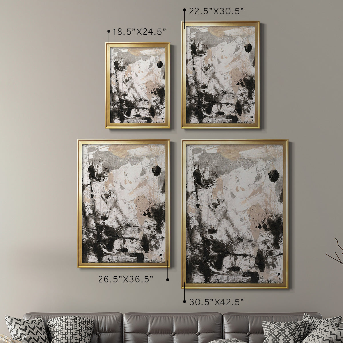 Disarray I - Modern Framed Canvas Print