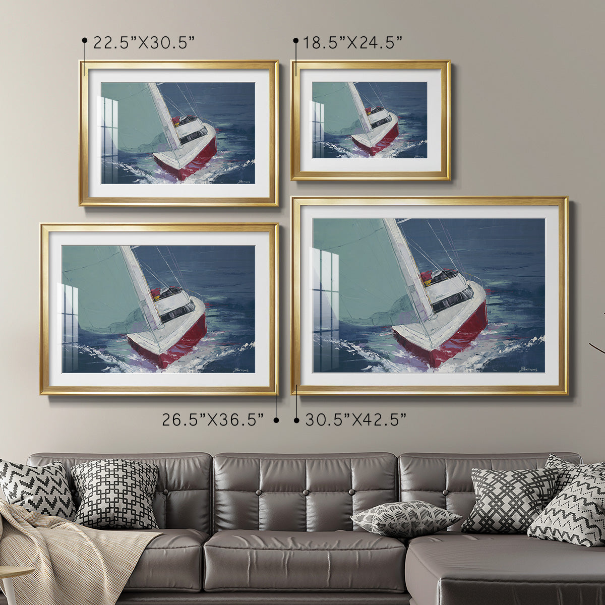 Day Sailing Premium Framed Print - Ready to Hang