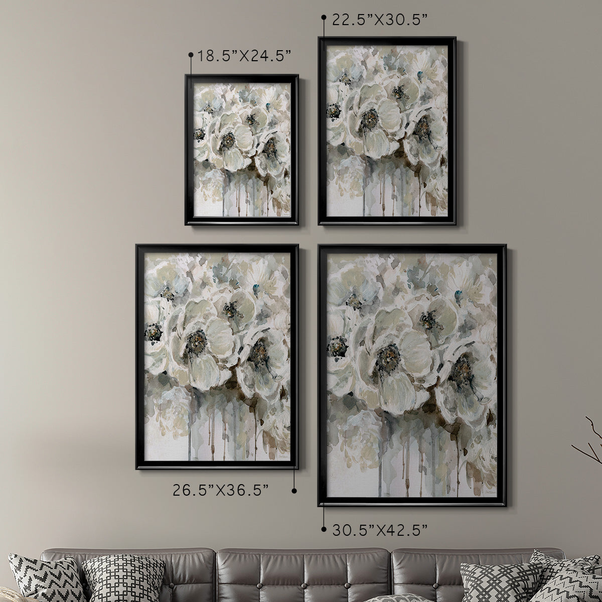 Soft Fragrance I - Modern Framed Canvas Print