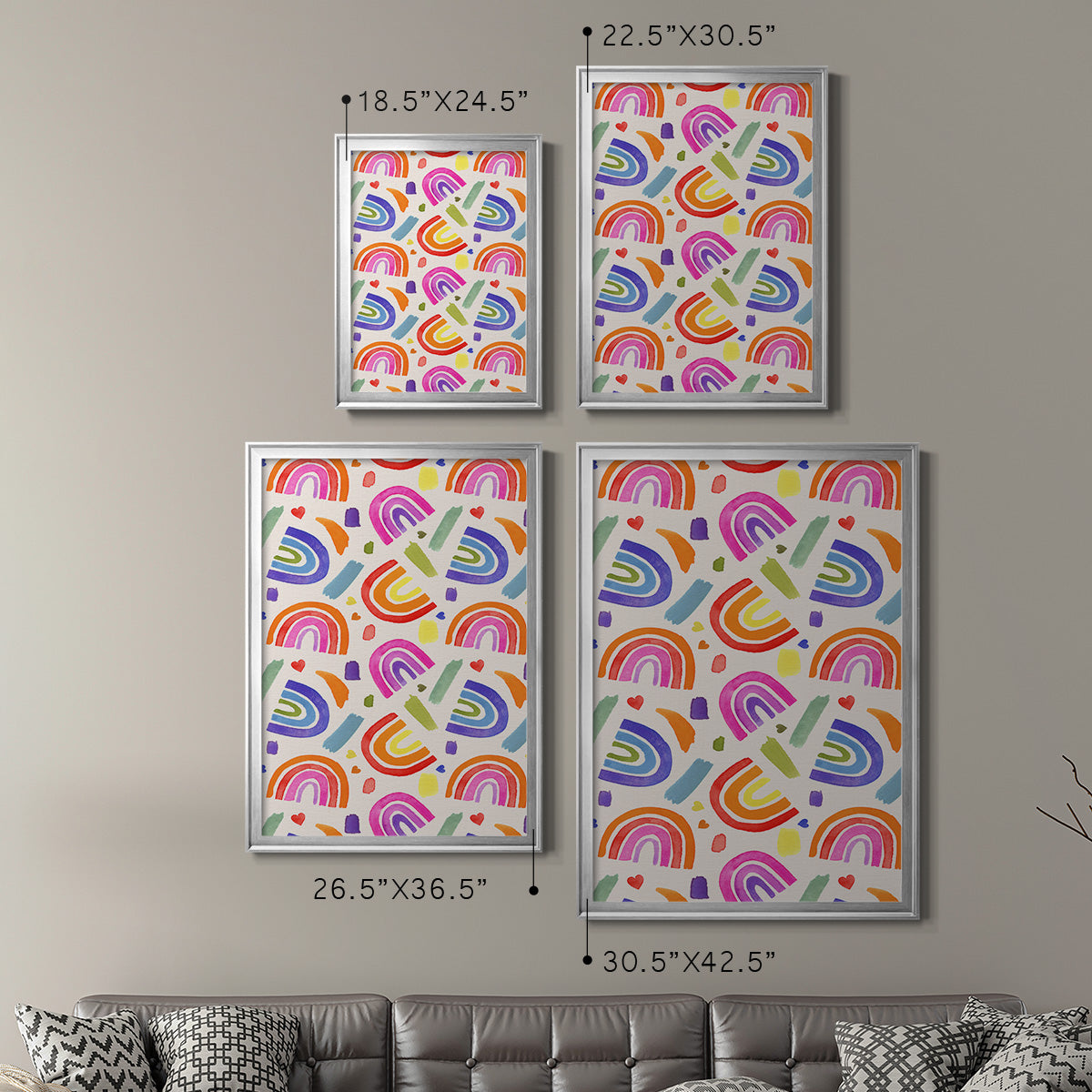 Love Loudly Collection E - Modern Framed Canvas Print