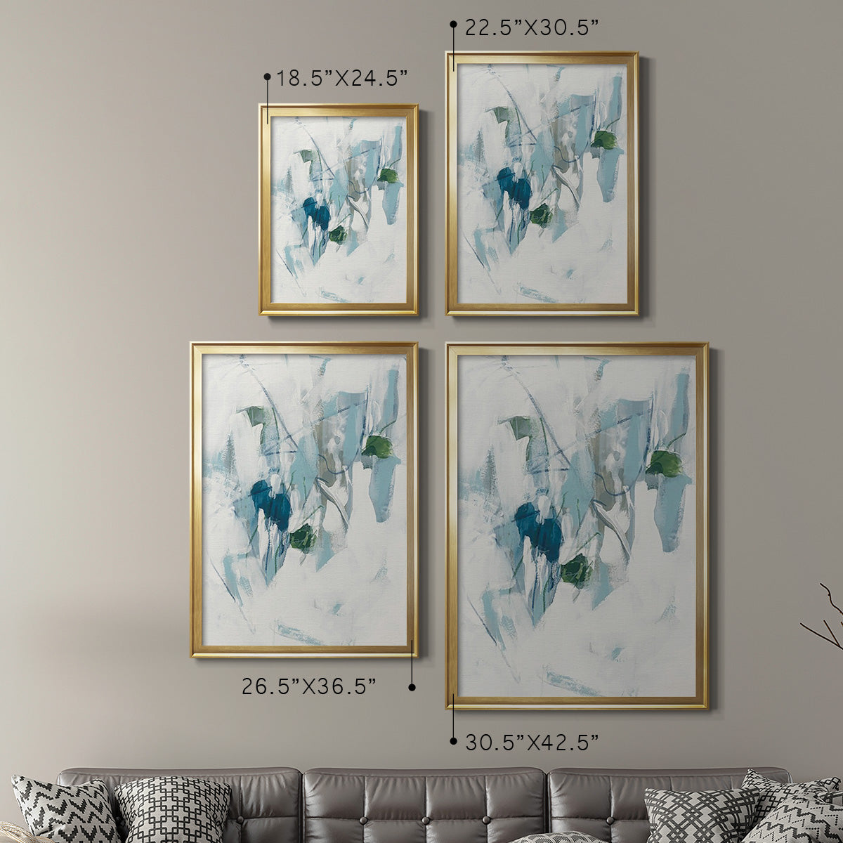 Ice Cavern II - Modern Framed Canvas Print