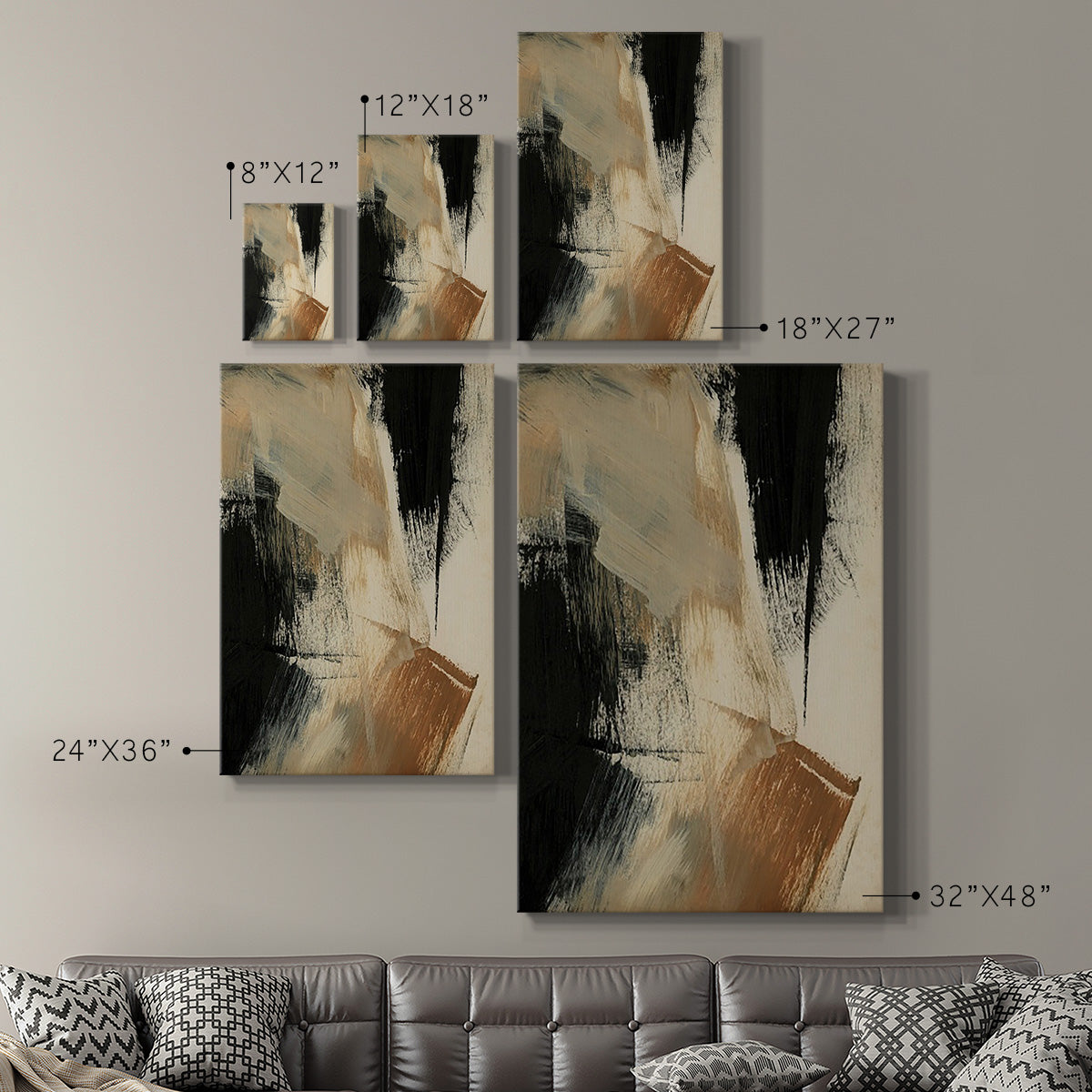 Baked Paintstrokes V Premium Gallery Wrapped Canvas - Ready to Hang