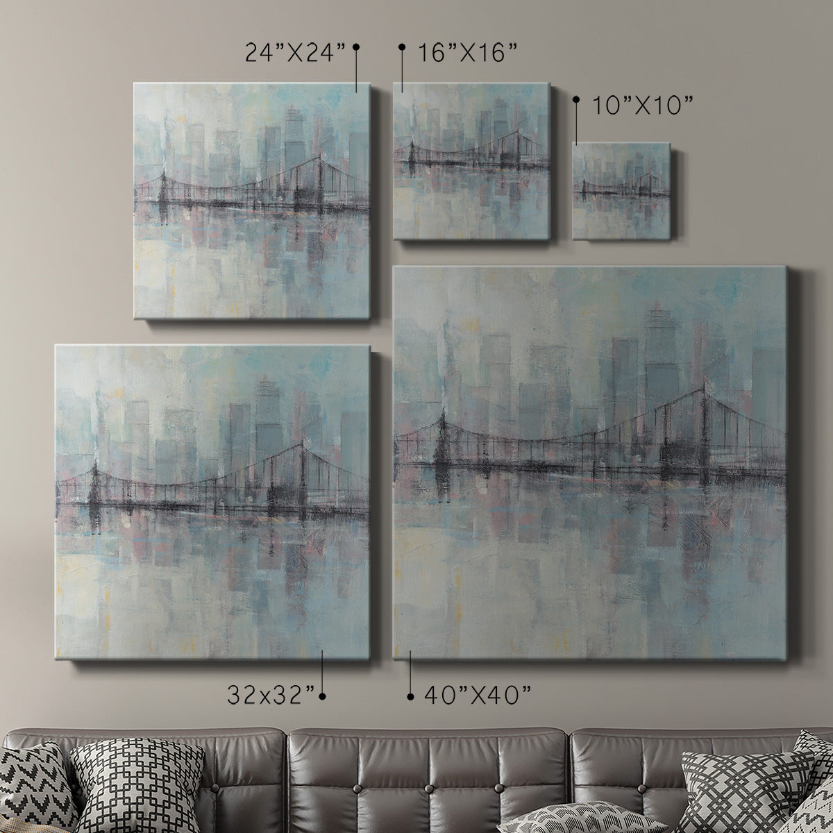 Pastel Cityscape II - Canvas Art Print