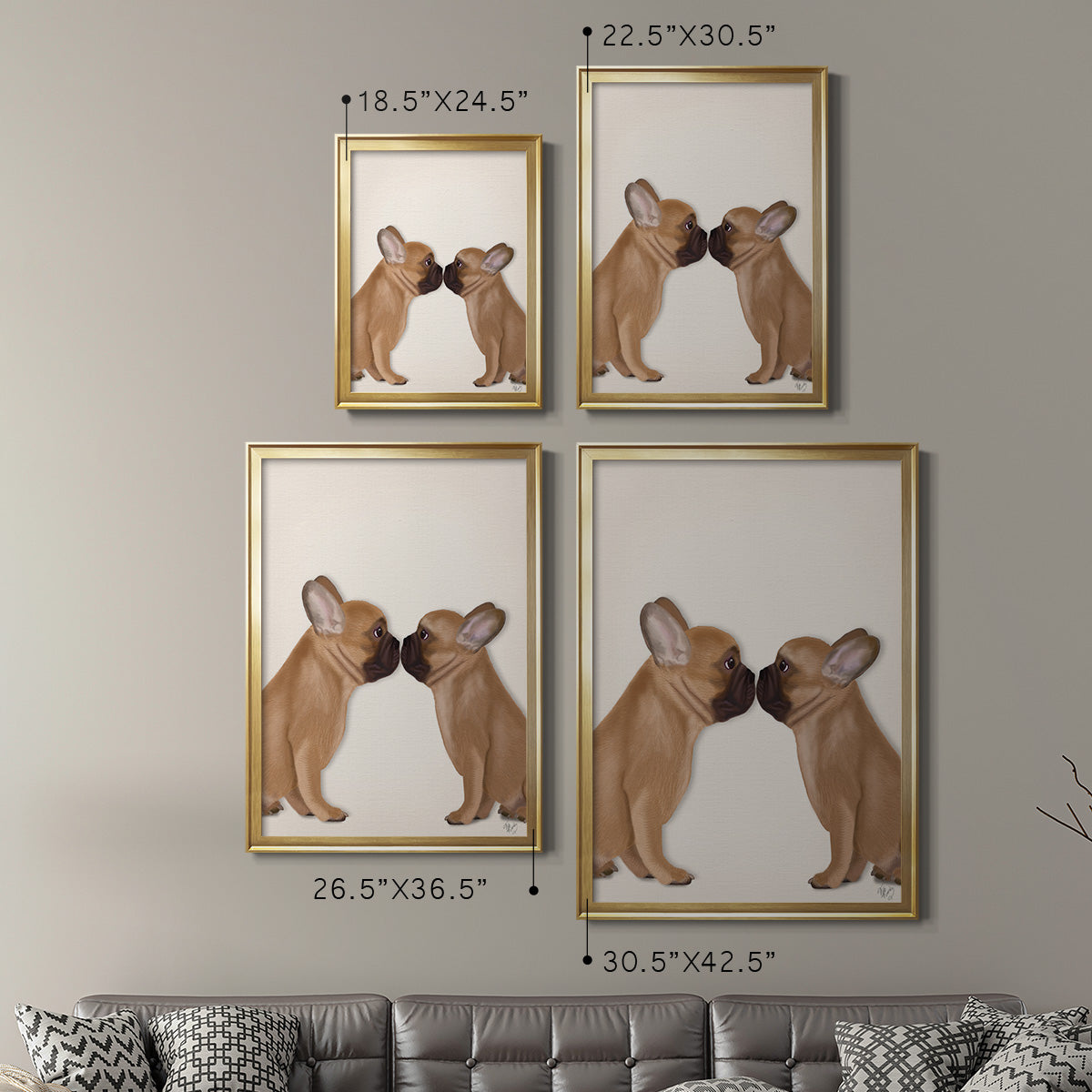 French Kiss Close Up I - Modern Framed Canvas Print