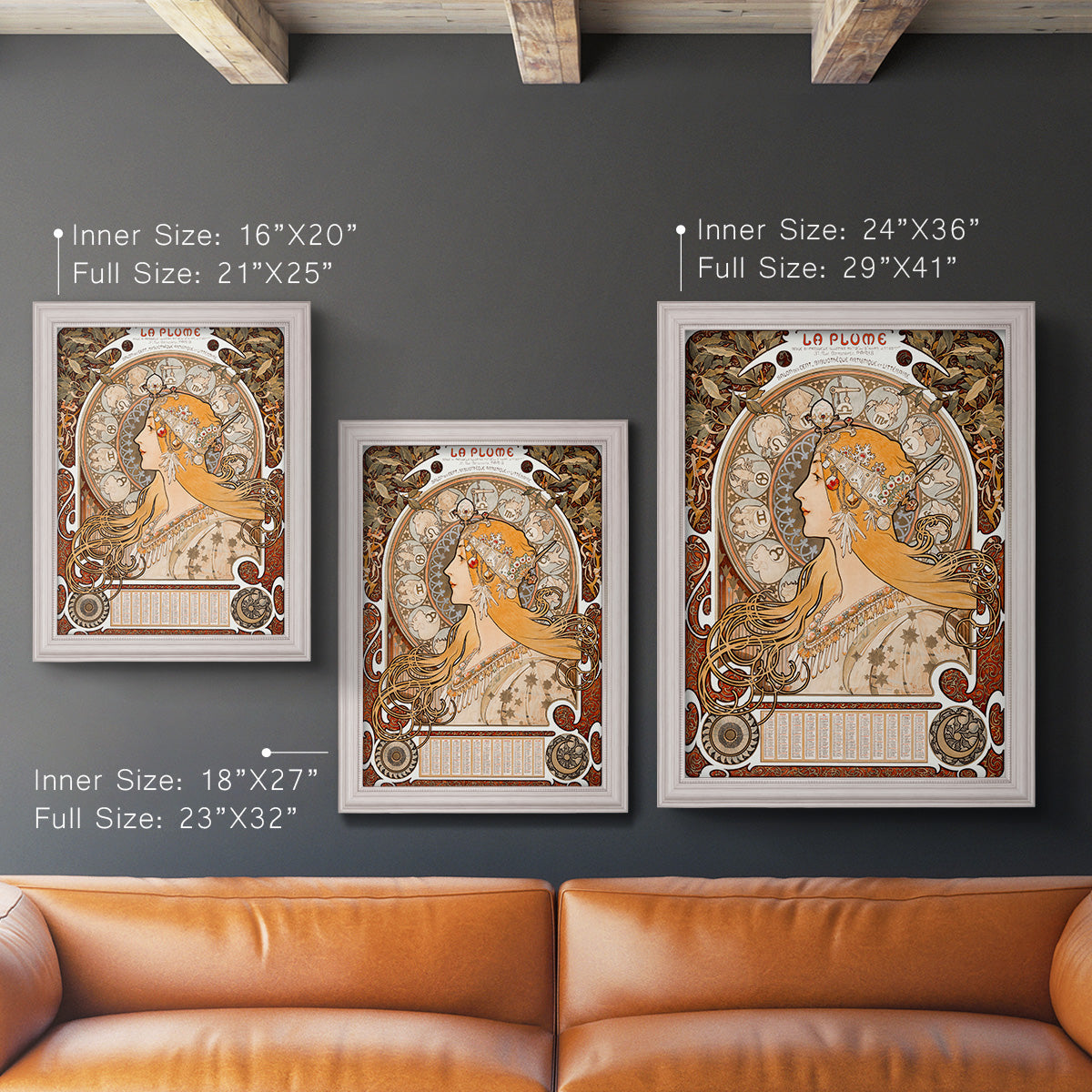 Zodiaque (La Plume) - Ornate Framed Canvas Print