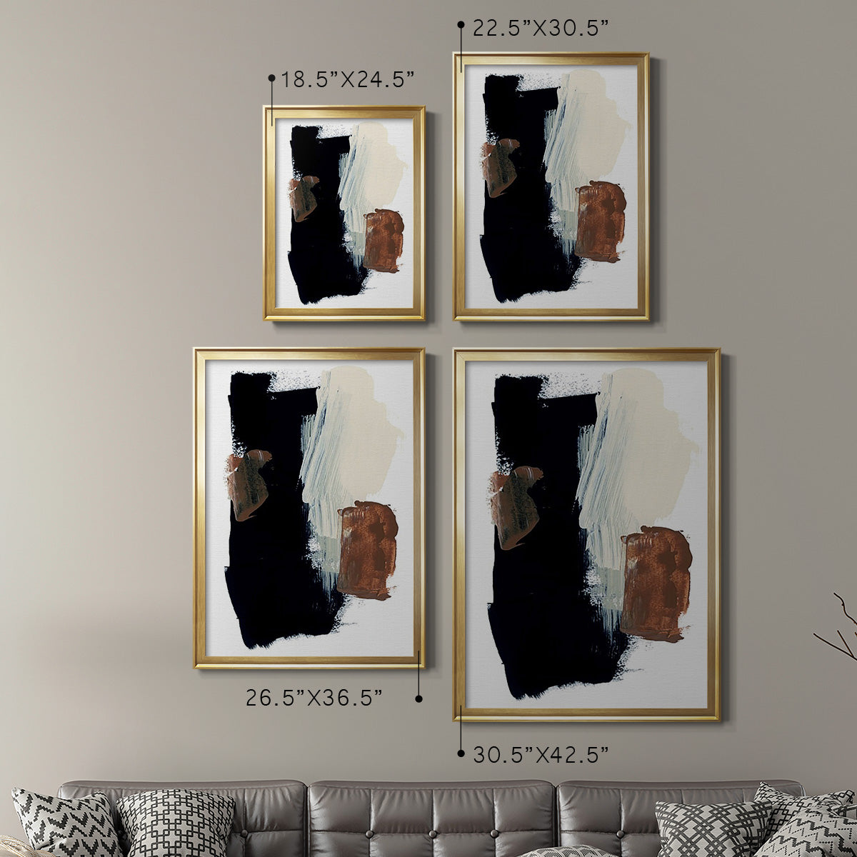 Goldenrod Patch I - Modern Framed Canvas Print