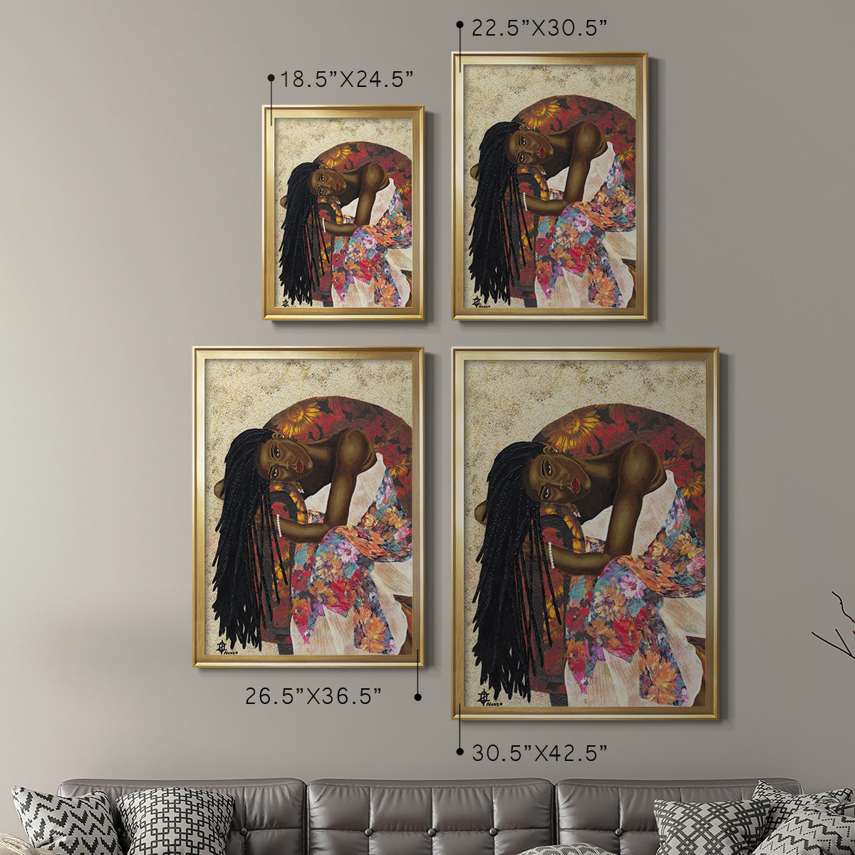 Woman Strong III - Modern Framed Canvas Print