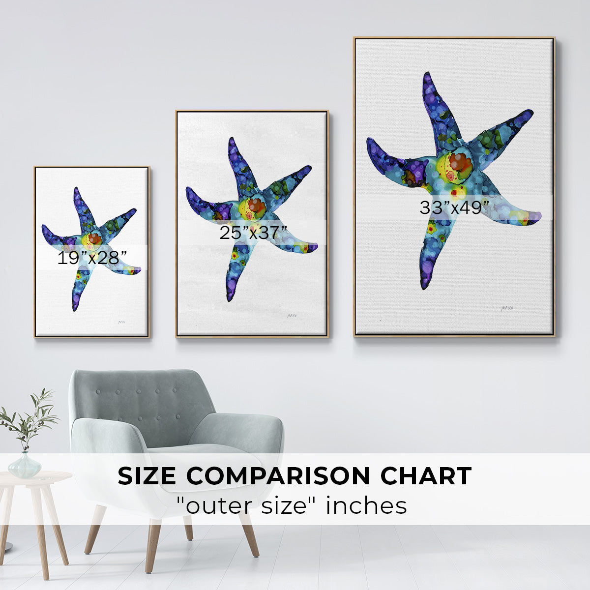 Sea Star -  Framed Canvas Print