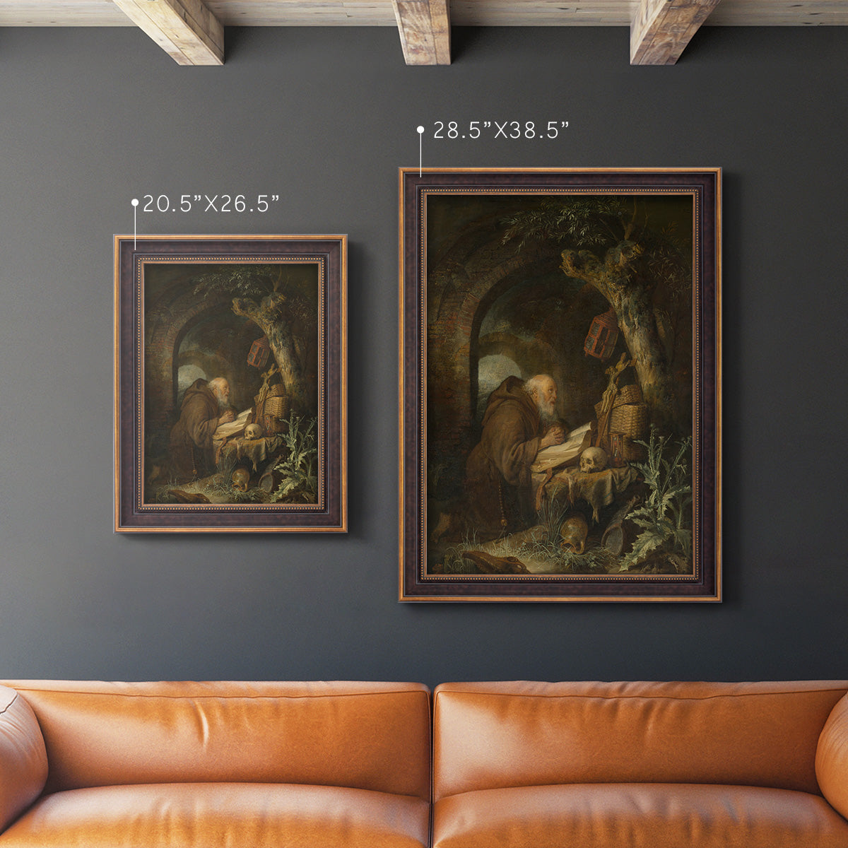 The Hermit, 1670 - Ornate Framed Canvas Print