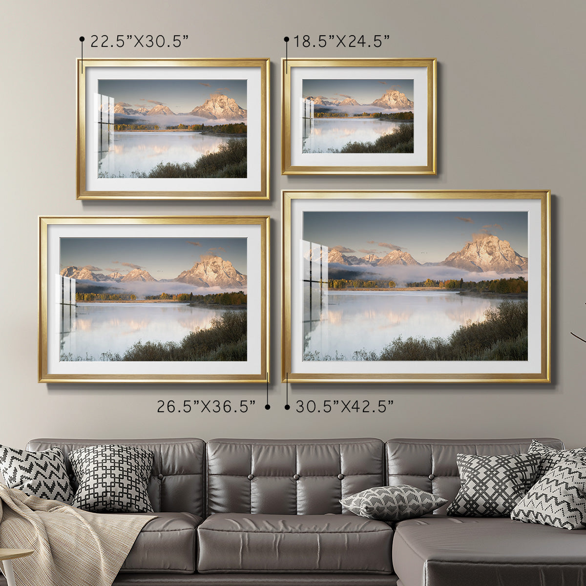 Snake River Fog - Modern Framed Art Print