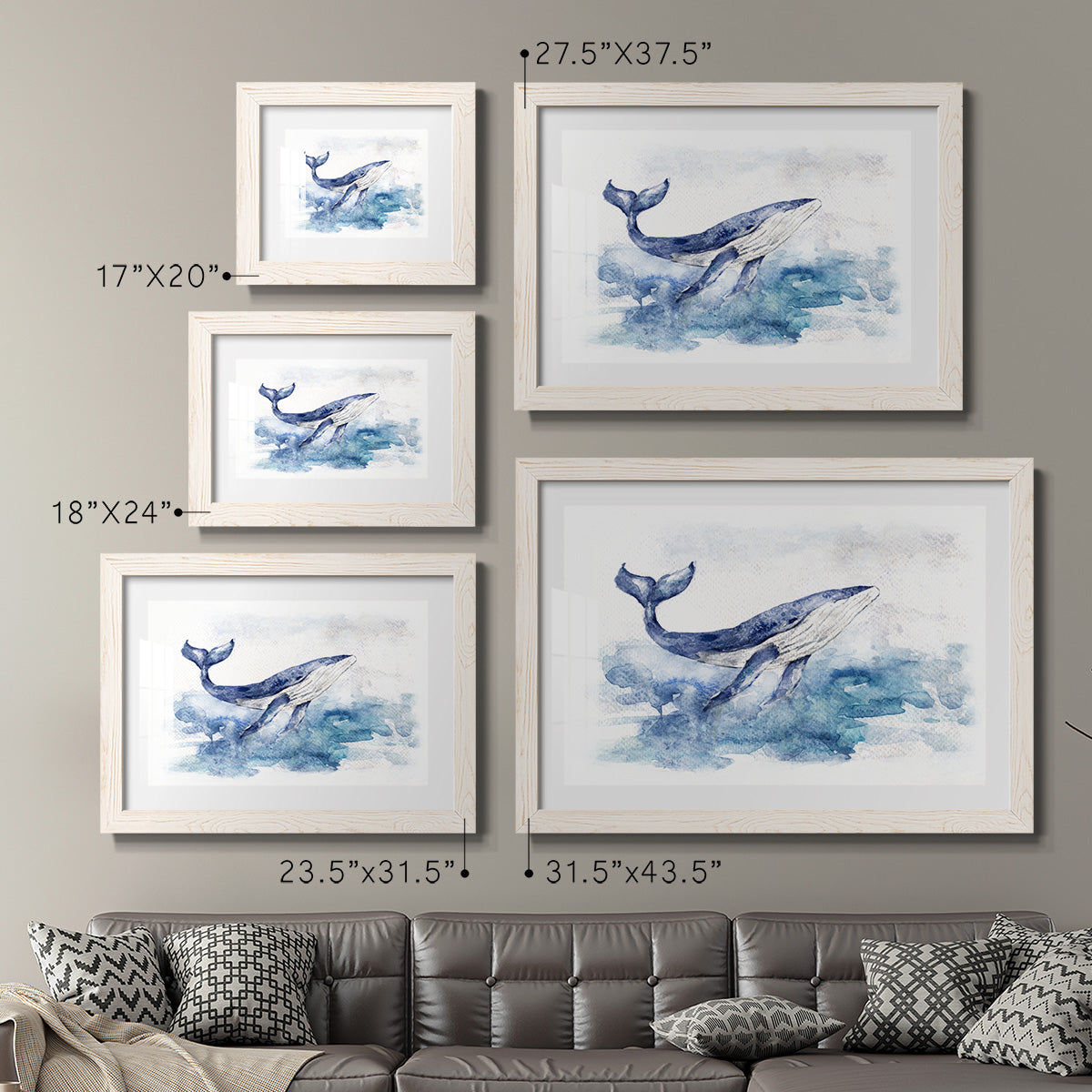 Beautiful Breach - Barnwood Framed Art Print
