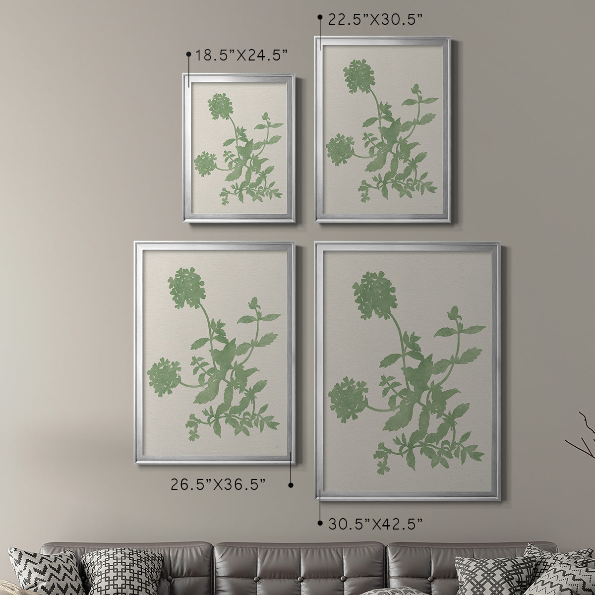 Vintage Garden II - Modern Framed Canvas Print