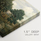 Canvas art print of a dense forest landscape with trees and filtered light across ground, highlighting texture and gallery-wrapped edges