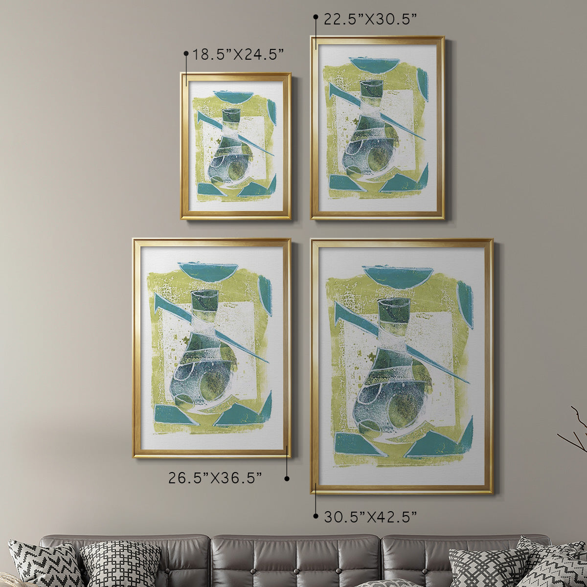 Jubilee Jugs VI - Modern Framed Canvas Print