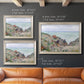 Impressionist coastal watch cabin scene by Claude Monet in an ornate champagne frame shown in multiple size options.