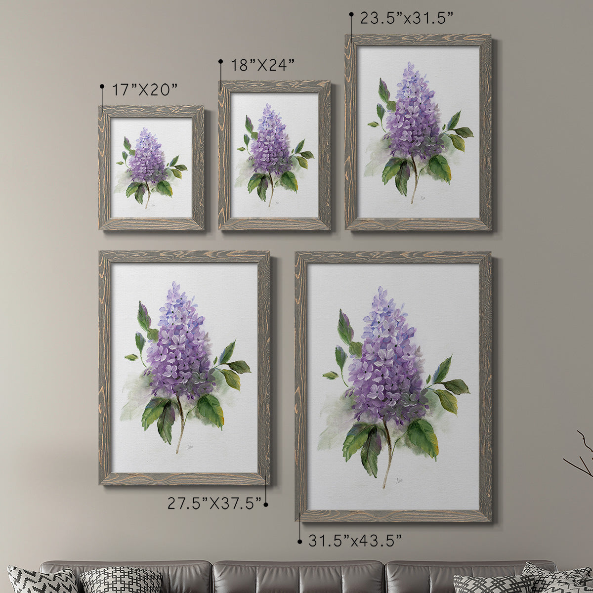 Lilac Romance I - Premium Framed Canvas 2 Piece Set - Ready to Hang