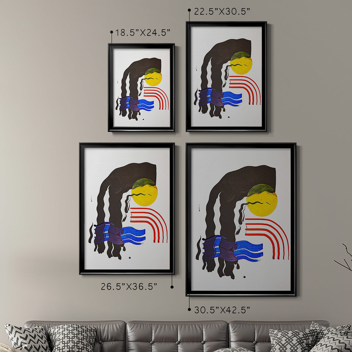 Shifting I - Modern Framed Canvas Print