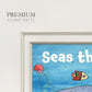 Cute Sea Creatures II Premium Framed Print Double Matboard