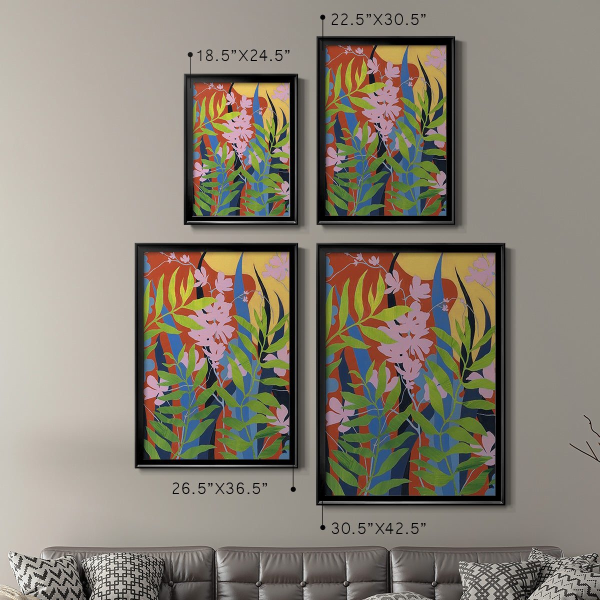 Bold Bright & Wild I - Modern Framed Canvas Print