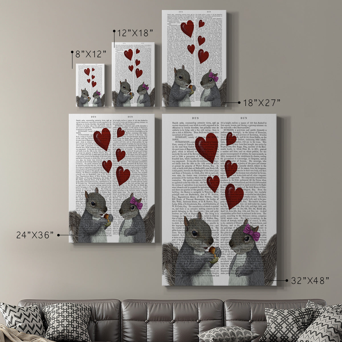 Squirrel Love Premium Gallery Wrapped Canvas - Ready to Hang