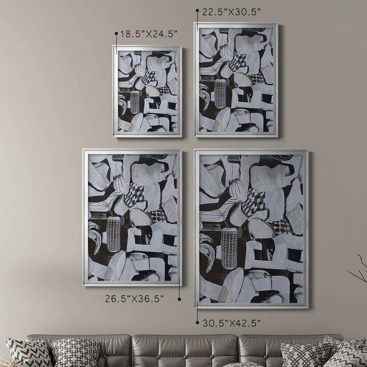 Beverlywood City Forms - Modern Framed Canvas Print