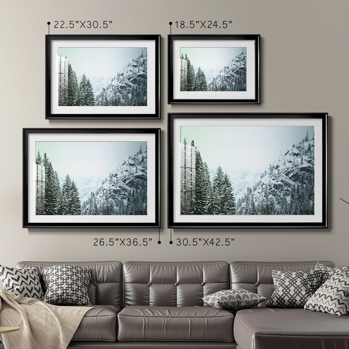 Snowfall in Cascadia II V1 - Modern Framed Art Print