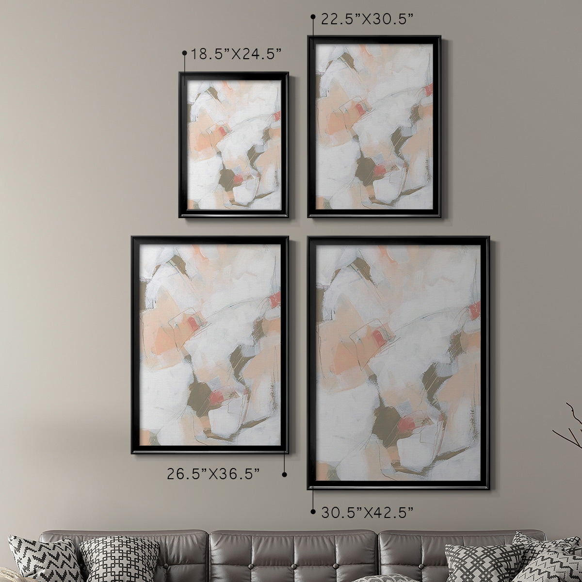 Sand Story II - Modern Framed Canvas Print