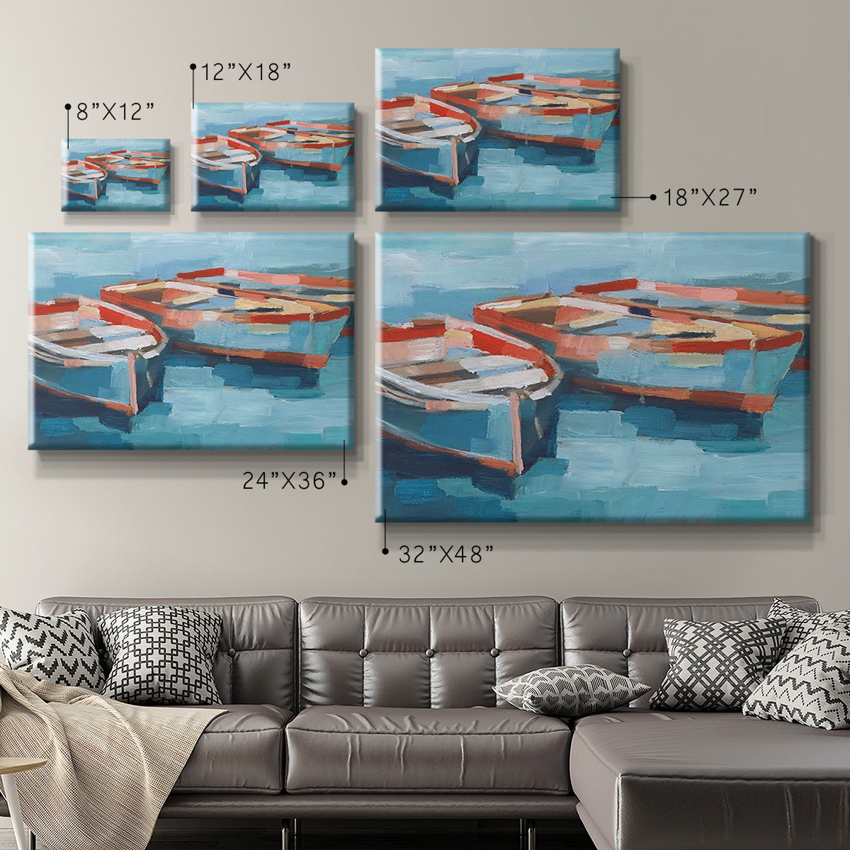 Primary Boats II - Canvas Art Print