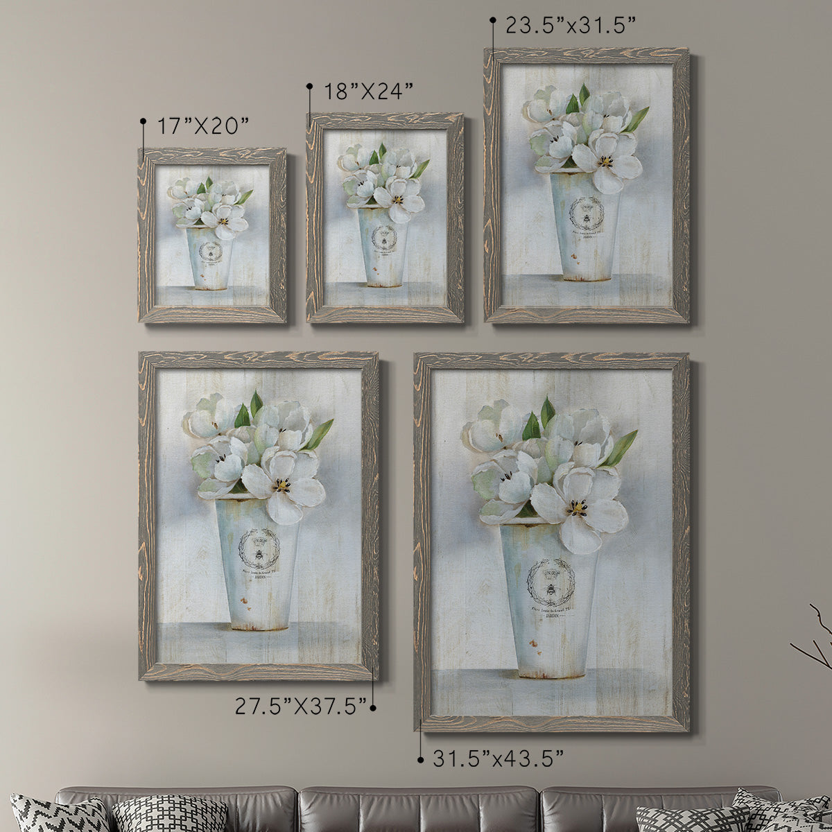 Fleuriste Francais I - Premium Framed Canvas 2 Piece Set - Ready to Hang