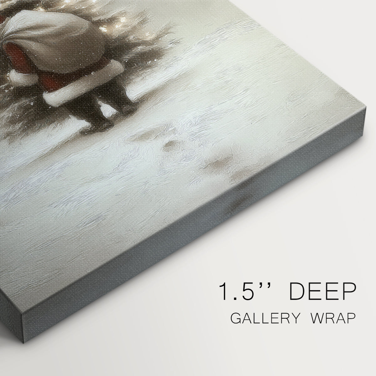 Night of Tinsel-Gold Snow - Canvas Art Print