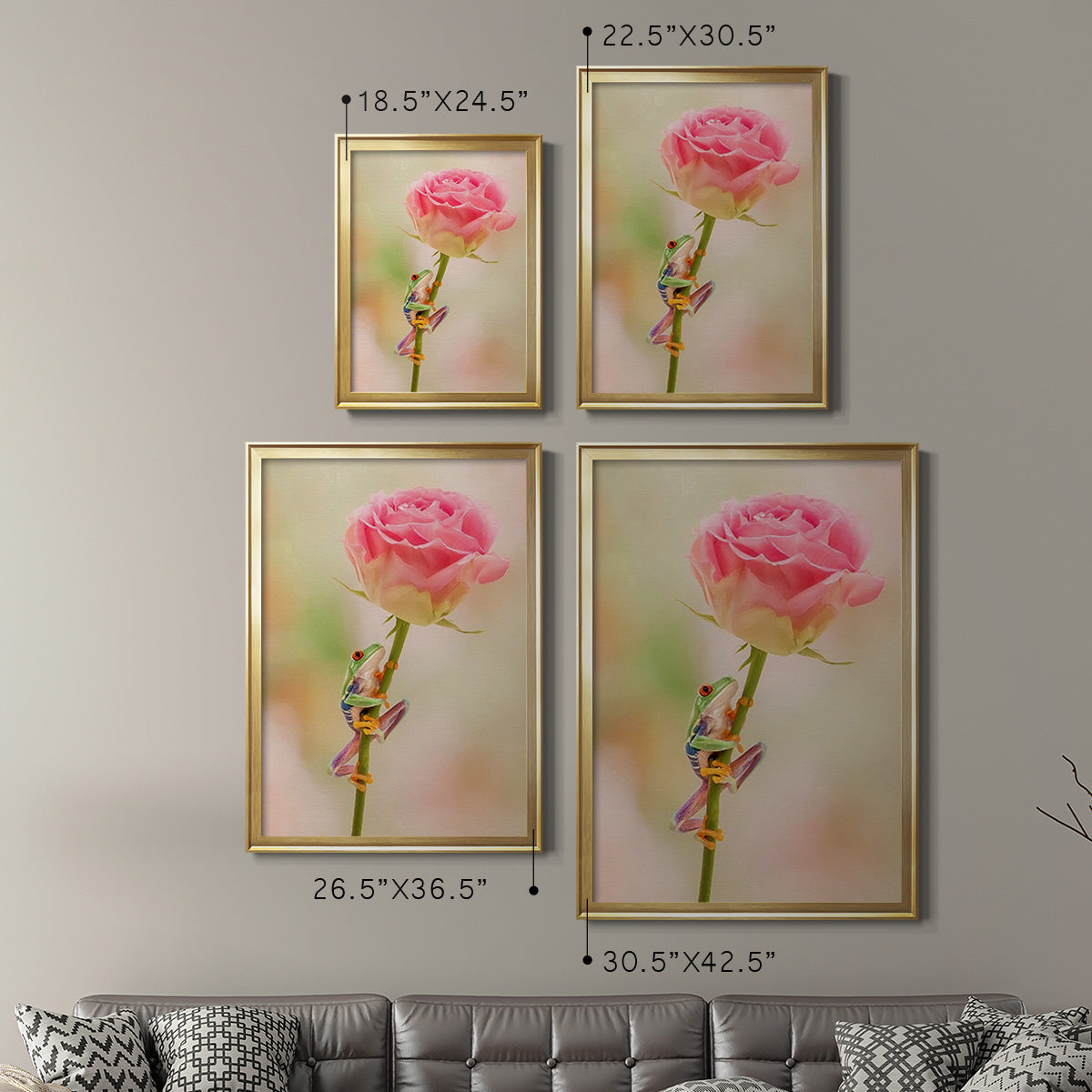 Hanging On II - Modern Framed Canvas Print