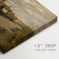 Canvas art print of a mill building beside water in quiet rural landscape, highlighting texture and gallery-wrapped edges