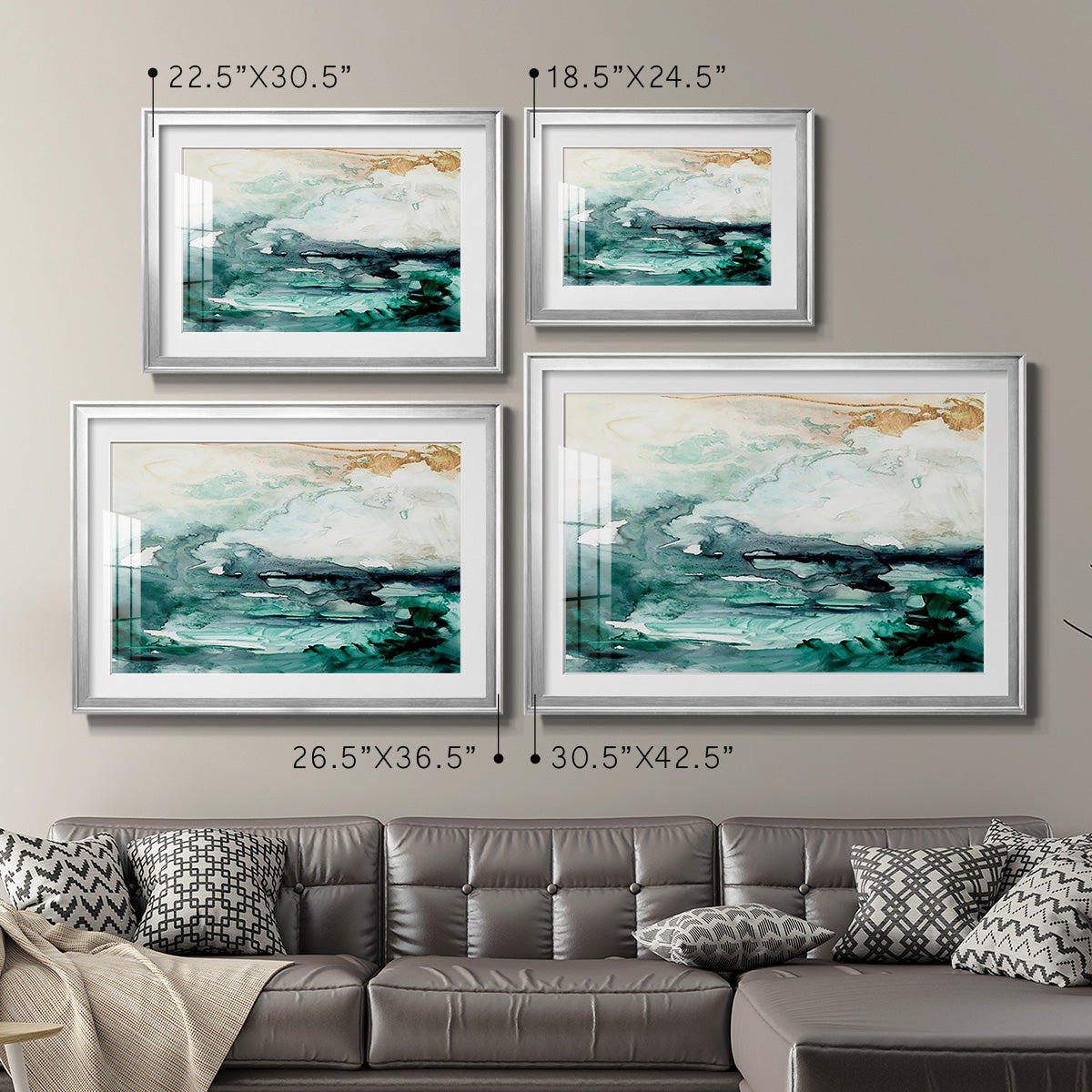 Sea Foam Flow I - Modern Framed Art Print