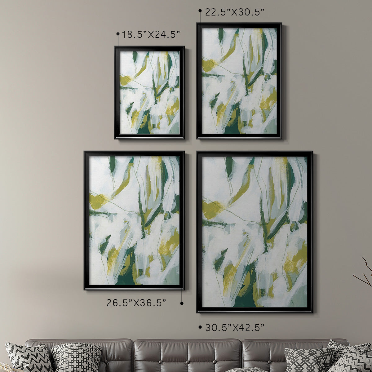 Emerald Ice I - Modern Framed Canvas Print