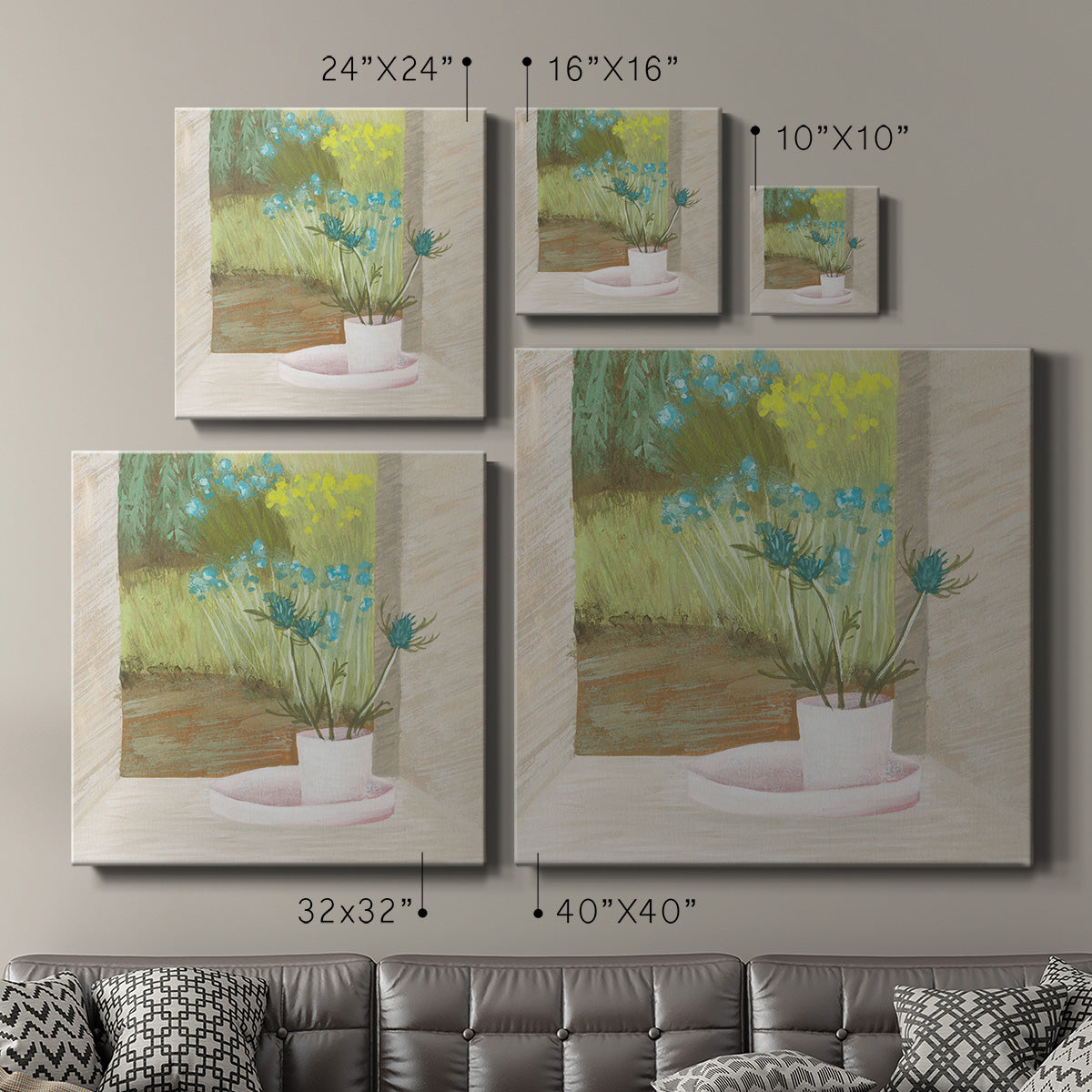 Window Plants I-Premium Gallery Wrapped Canvas - Ready to Hang