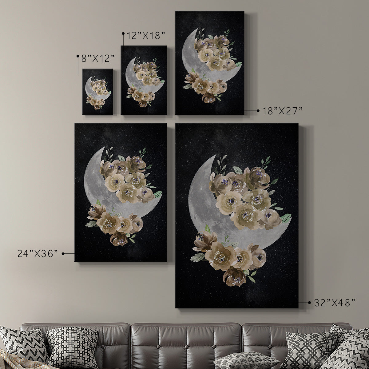 Bohemian Moon Premium Gallery Wrapped Canvas - Ready to Hang