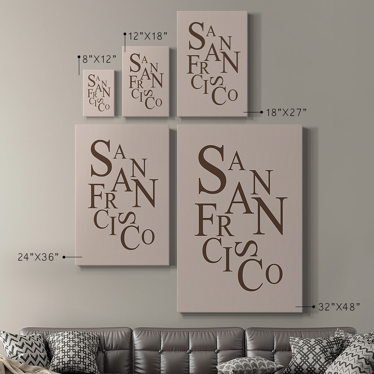 Neutral City Center Type II - Canvas Art Print