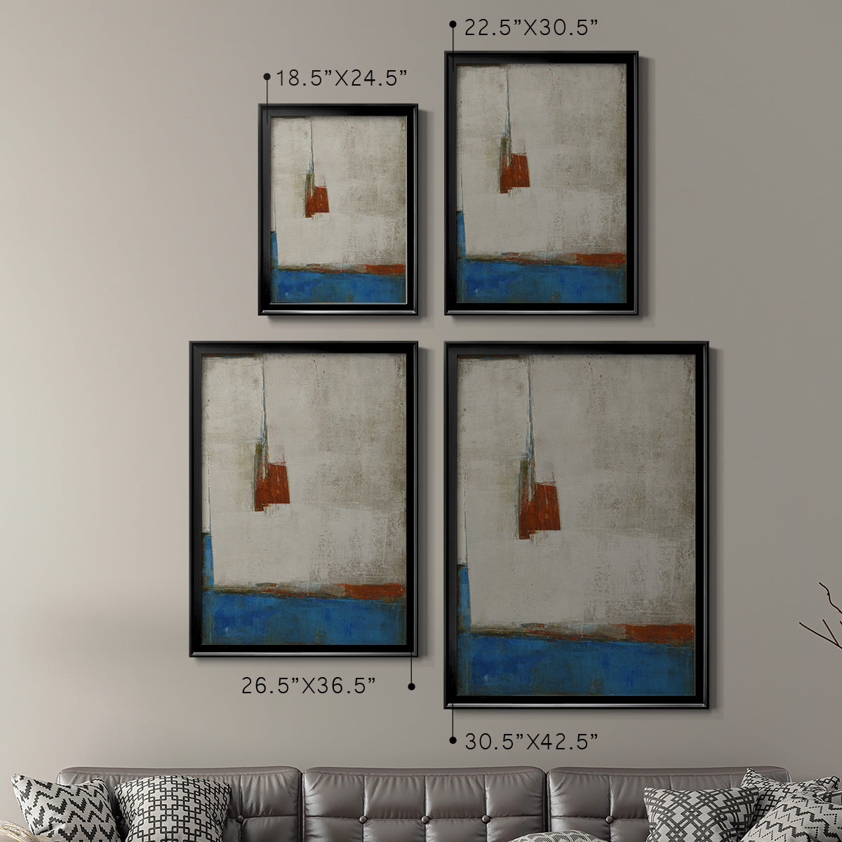 Take that Road - Modern Framed Canvas Print