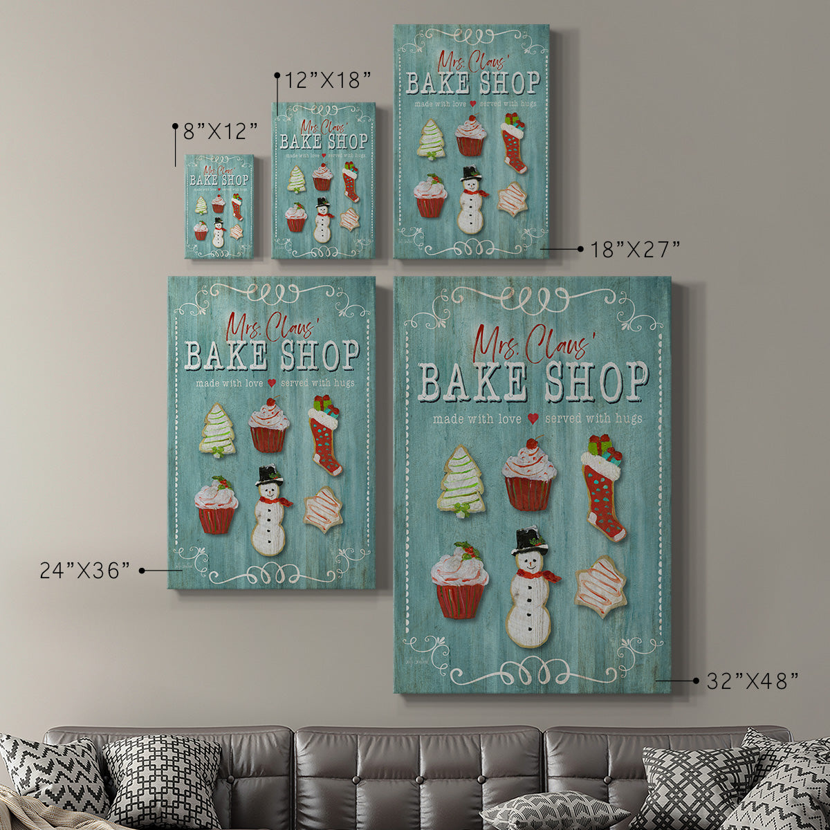 Mrs. Claus Bake Shop Premium Gallery Wrapped Canvas - Ready to Hang